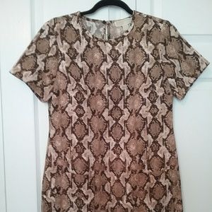 Michael Kors  snakeskin print shift dress size S